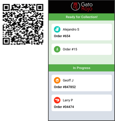 Delivery driver - Order status QR mobile-1