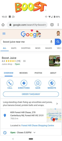 boost order google