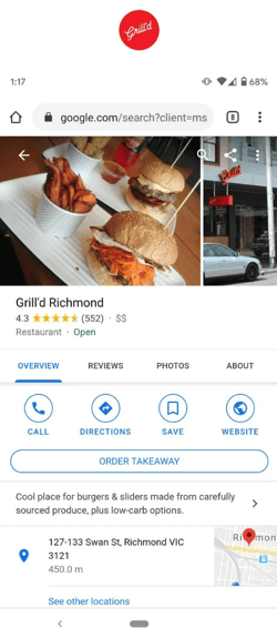 grilld google order