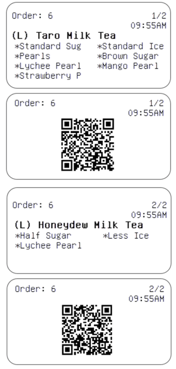 Sample labels showing label count