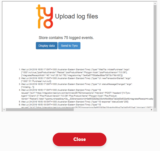 upload log files