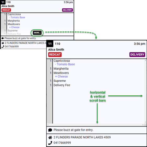viewing large orders