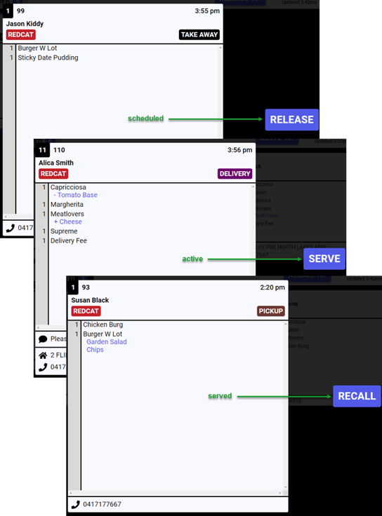 accessing the card action