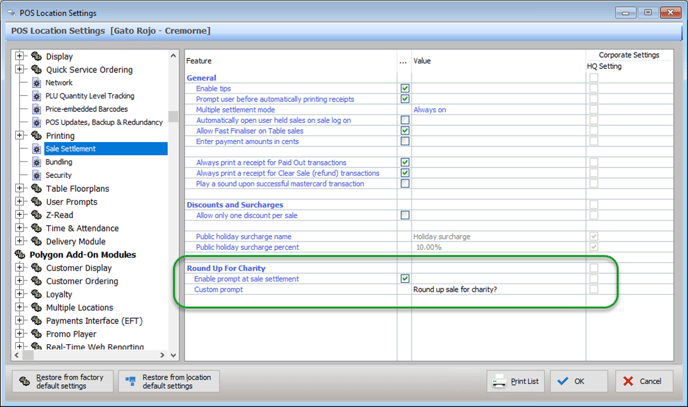 pos location settings