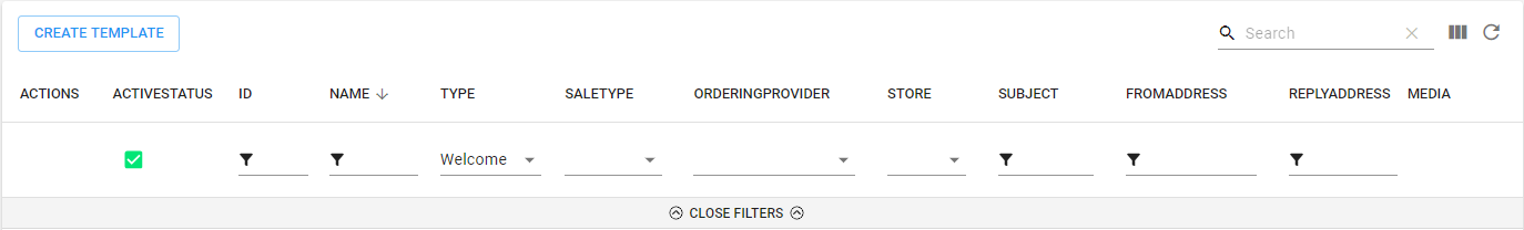 open filters