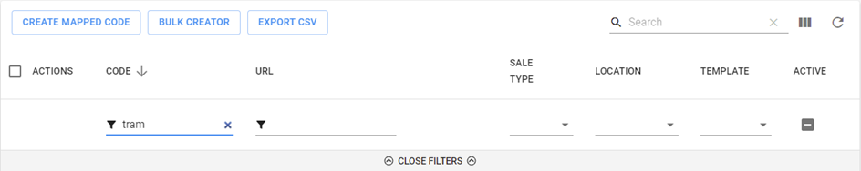 open close filters