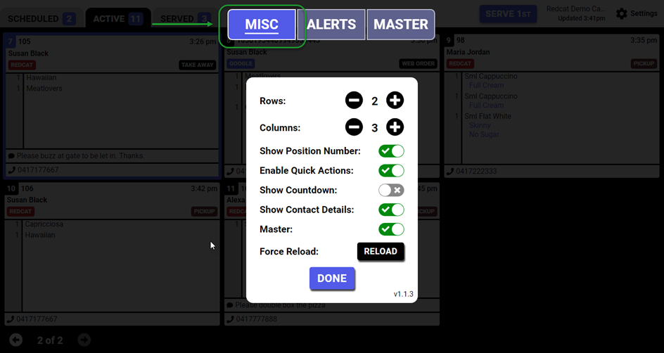 misc options